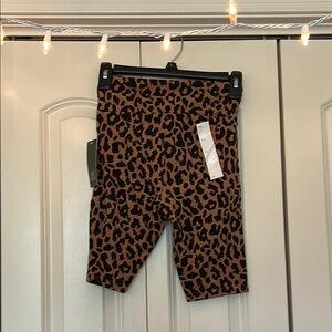 Wild Fable Brown and Black Leopard Print Biker Shorts